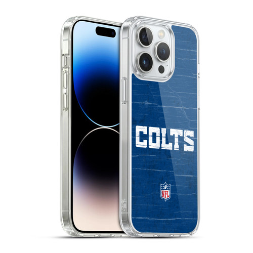 NFL Indianapolis Colts Logo Distressed Look Soft Gel Case for Apple iPhone 14 Pro Max & MagSafe