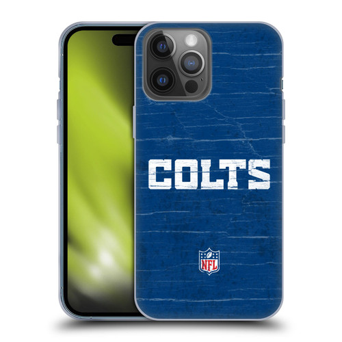 NFL Indianapolis Colts Logo Distressed Look Soft Gel Case for Apple iPhone 14 Pro Max