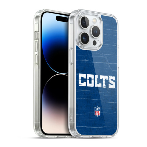 NFL Indianapolis Colts Logo Distressed Look Soft Gel Case for Apple iPhone 14 Pro & MagSafe