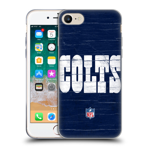 NFL Indianapolis Colts Logo Distressed Look Soft Gel Case for Apple iPhone 7 / 8 / SE 2020 & 2022