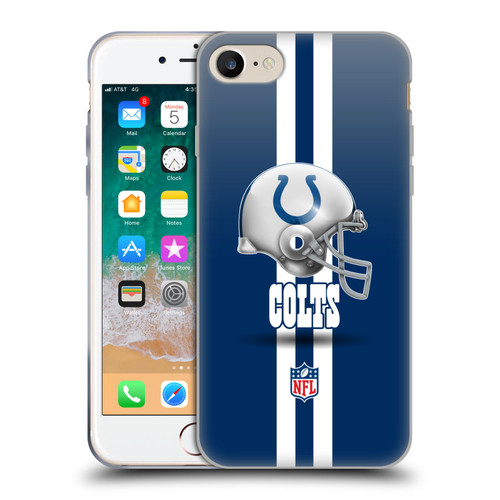 NFL Indianapolis Colts Logo Helmet Soft Gel Case for Apple iPhone 7 / 8 / SE 2020 & 2022
