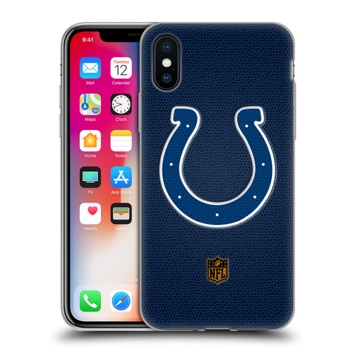 NFL Indianapolis Colts Logo Football Soft Gel Case for Apple iPhone X / iPhone XS