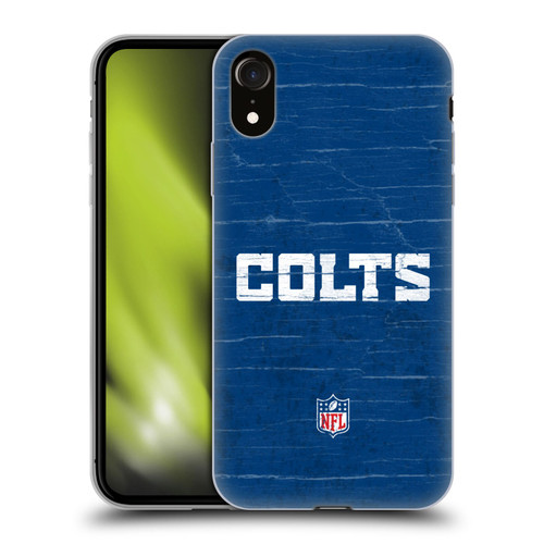NFL Indianapolis Colts Logo Distressed Look Soft Gel Case for Apple iPhone XR