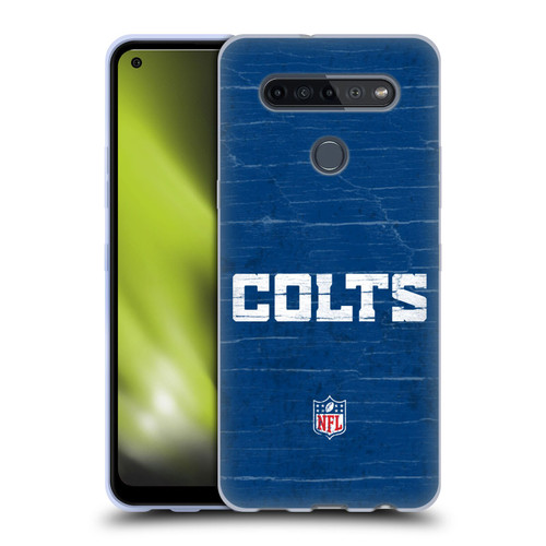 NFL Indianapolis Colts Logo Distressed Look Soft Gel Case for LG K51S