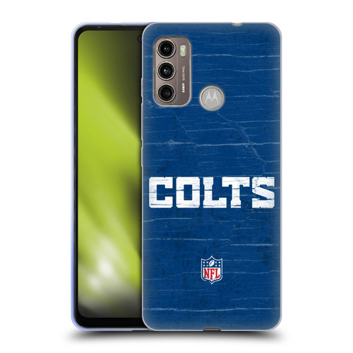 NFL Indianapolis Colts Logo Distressed Look Soft Gel Case for Motorola Moto G60 / Moto G40 Fusion