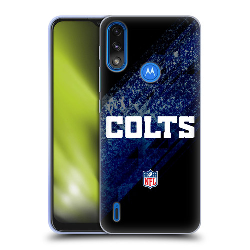 NFL Indianapolis Colts Logo Blur Soft Gel Case for Motorola Moto E7 Power / Moto E7i Power