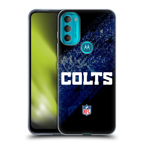 NFL Indianapolis Colts Logo Blur Soft Gel Case for Motorola Moto G71 5G