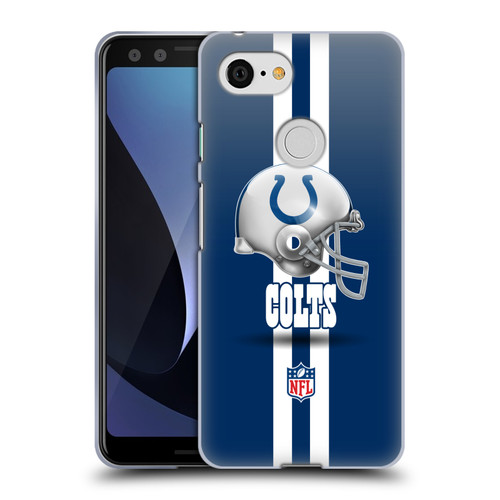 NFL Indianapolis Colts Logo Helmet Soft Gel Case for Google Pixel 3