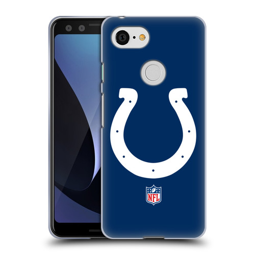 NFL Indianapolis Colts Logo Plain Soft Gel Case for Google Pixel 3