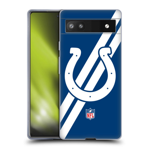 NFL Indianapolis Colts Logo Stripes Soft Gel Case for Google Pixel 6a