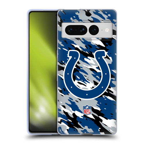 NFL Indianapolis Colts Logo Camou Soft Gel Case for Google Pixel 7 Pro
