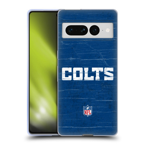 NFL Indianapolis Colts Logo Distressed Look Soft Gel Case for Google Pixel 7 Pro