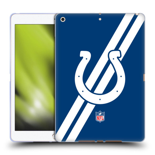 NFL Indianapolis Colts Logo Stripes Soft Gel Case for Apple iPad 10.2 2019/2020/2021