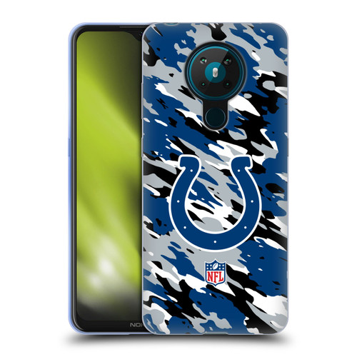 NFL Indianapolis Colts Logo Camou Soft Gel Case for Nokia 5.3