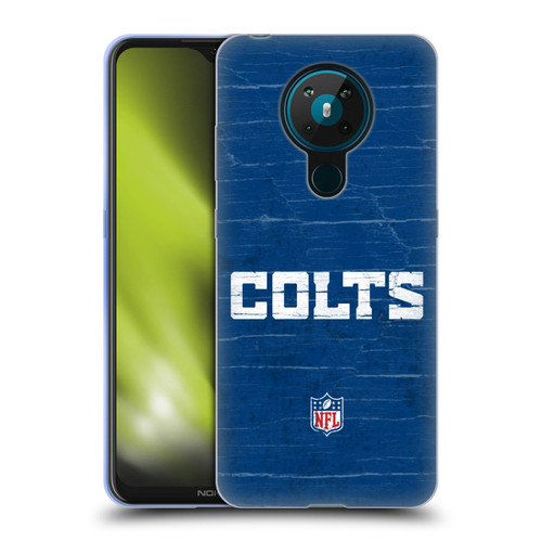 NFL Indianapolis Colts Logo Distressed Look Soft Gel Case for Nokia 5.3