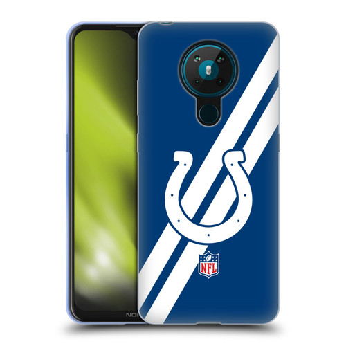 NFL Indianapolis Colts Logo Stripes Soft Gel Case for Nokia 5.3