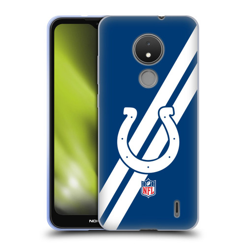 NFL Indianapolis Colts Logo Stripes Soft Gel Case for Nokia C21