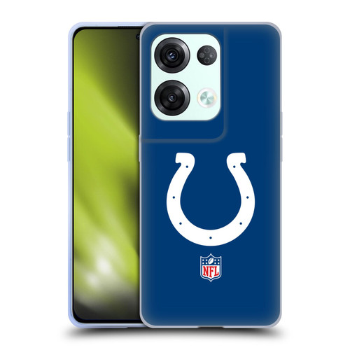 NFL Indianapolis Colts Logo Plain Soft Gel Case for OPPO Reno8 Pro