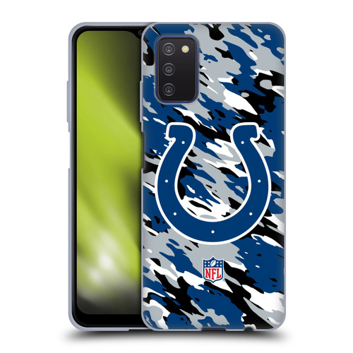 NFL Indianapolis Colts Logo Camou Soft Gel Case for Samsung Galaxy A03s (2021)