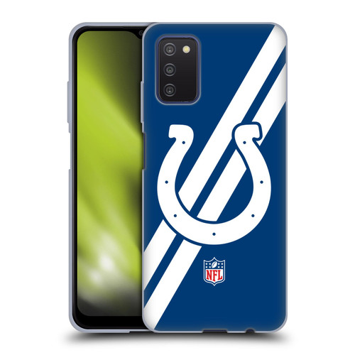 NFL Indianapolis Colts Logo Stripes Soft Gel Case for Samsung Galaxy A03s (2021)