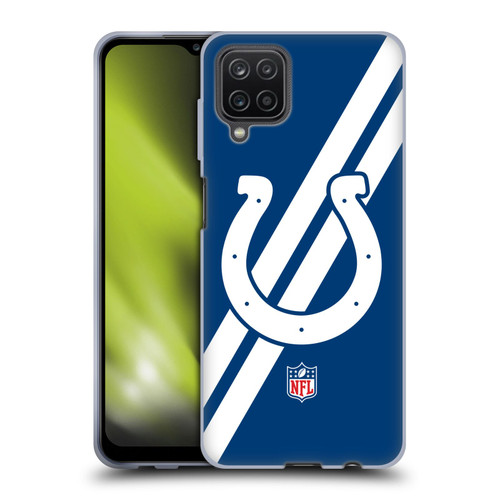NFL Indianapolis Colts Logo Stripes Soft Gel Case for Samsung Galaxy A12 (2020)
