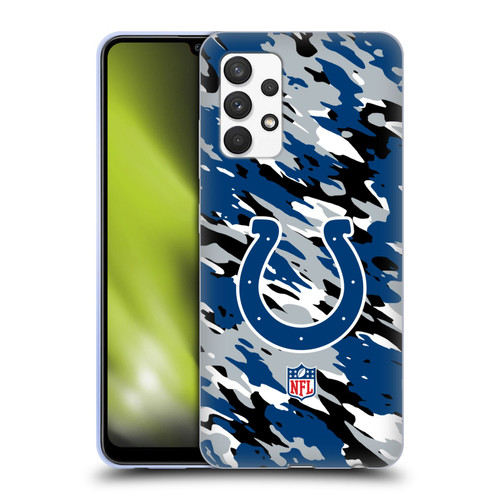 NFL Indianapolis Colts Logo Camou Soft Gel Case for Samsung Galaxy A32 (2021)