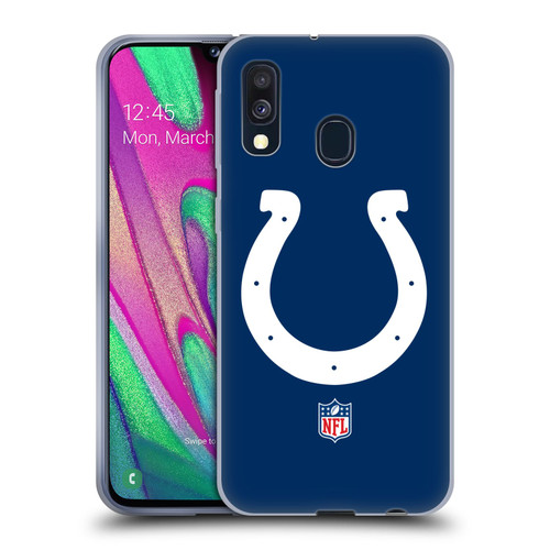 NFL Indianapolis Colts Logo Plain Soft Gel Case for Samsung Galaxy A40 (2019)
