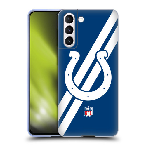 NFL Indianapolis Colts Logo Stripes Soft Gel Case for Samsung Galaxy S21 5G