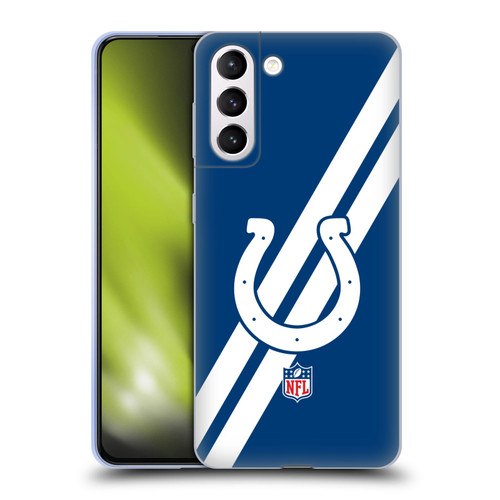 NFL Indianapolis Colts Logo Stripes Soft Gel Case for Samsung Galaxy S21+ 5G