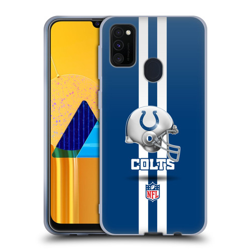 NFL Indianapolis Colts Logo Helmet Soft Gel Case for Samsung Galaxy M30s (2019)/M21 (2020)