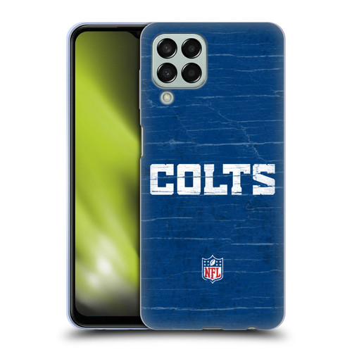 NFL Indianapolis Colts Logo Distressed Look Soft Gel Case for Samsung Galaxy M33 (2022)