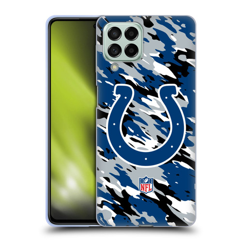 NFL Indianapolis Colts Logo Camou Soft Gel Case for Samsung Galaxy M53 (2022)