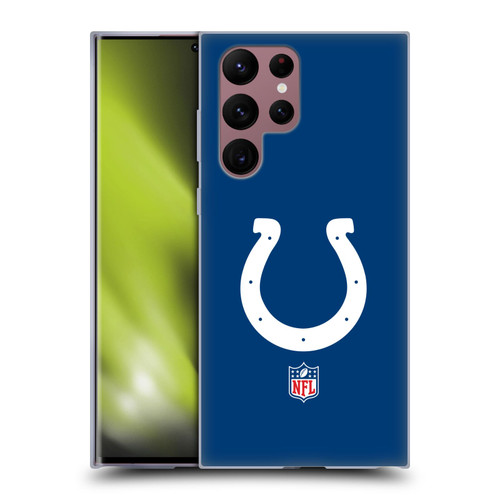 NFL Indianapolis Colts Logo Plain Soft Gel Case for Samsung Galaxy S22 Ultra 5G