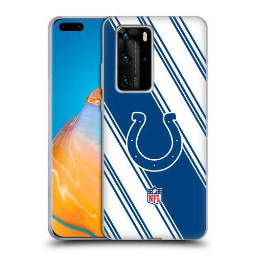 NFL Indianapolis Colts Artwork Stripes Soft Gel Case for Huawei P40 Pro / P40 Pro Plus 5G