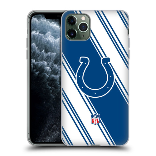 NFL Indianapolis Colts Artwork Stripes Soft Gel Case for Apple iPhone 11 Pro Max