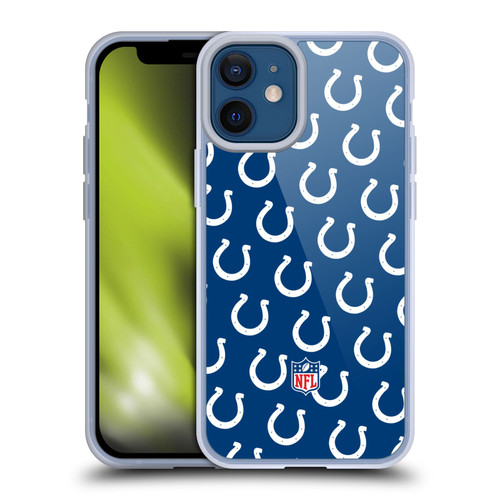 NFL Indianapolis Colts Artwork Patterns Soft Gel Case for Apple iPhone 12 Mini
