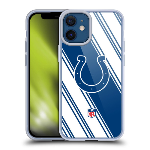 NFL Indianapolis Colts Artwork Stripes Soft Gel Case for Apple iPhone 12 Mini
