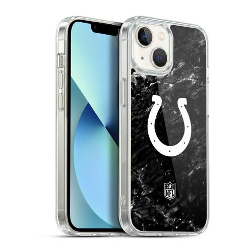 NFL Indianapolis Colts Artwork Marble Soft Gel Case for Apple iPhone 13