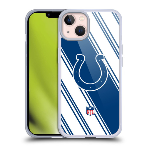 NFL Indianapolis Colts Artwork Stripes Soft Gel Case for Apple iPhone 13