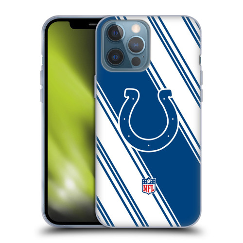 NFL Indianapolis Colts Artwork Stripes Soft Gel Case for Apple iPhone 13 Pro Max