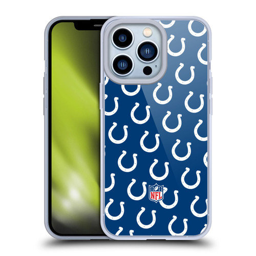 NFL Indianapolis Colts Artwork Patterns Soft Gel Case for Apple iPhone 13 Pro