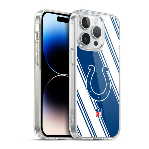 NFL Indianapolis Colts Artwork Stripes Soft Gel Case for Apple iPhone 13 Pro & MagSafe