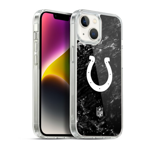 NFL Indianapolis Colts Artwork Marble Soft Gel Case for Apple iPhone 14