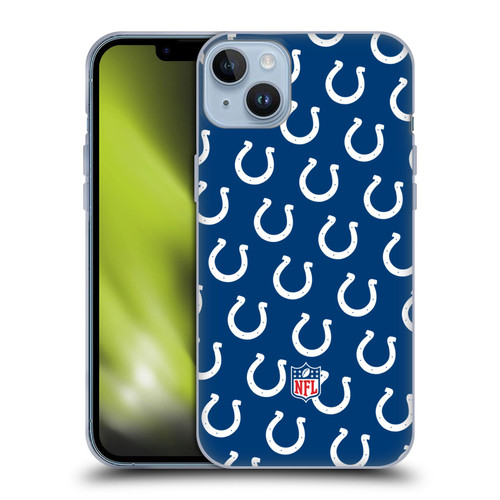 NFL Indianapolis Colts Artwork Patterns Soft Gel Case for Apple iPhone 14 Plus