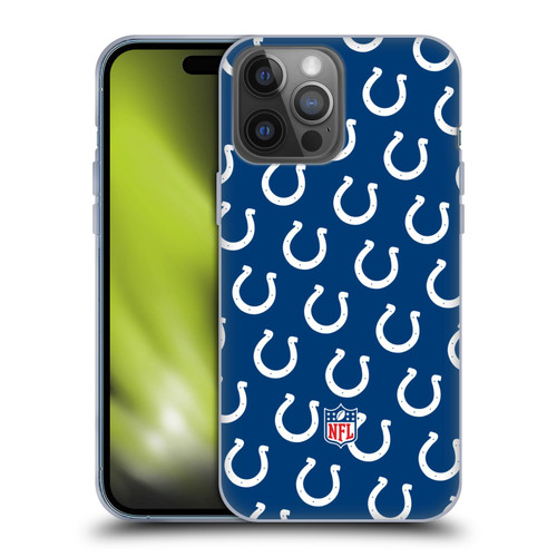 NFL Indianapolis Colts Artwork Patterns Soft Gel Case for Apple iPhone 14 Pro Max