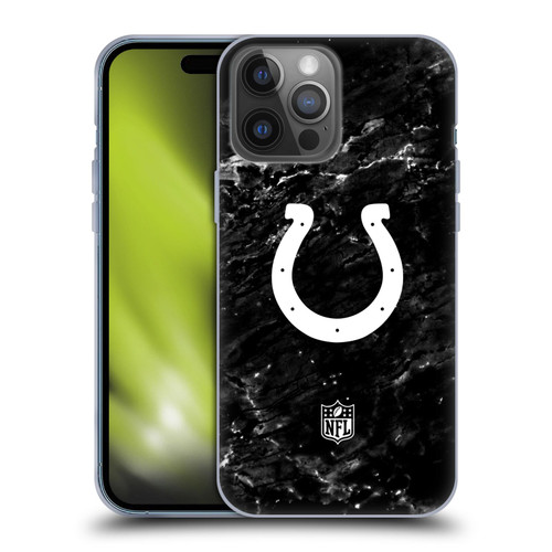 NFL Indianapolis Colts Artwork Marble Soft Gel Case for Apple iPhone 14 Pro Max