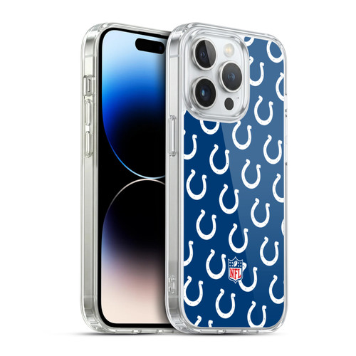 NFL Indianapolis Colts Artwork Patterns Soft Gel Case for Apple iPhone 14 Pro & MagSafe