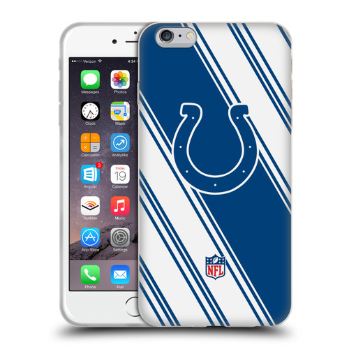 NFL Indianapolis Colts Artwork Stripes Soft Gel Case for Apple iPhone 6 Plus / iPhone 6s Plus