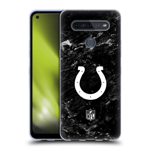 NFL Indianapolis Colts Artwork Marble Soft Gel Case for LG K51S