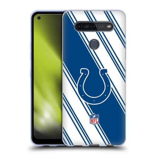 NFL Indianapolis Colts Artwork Stripes Soft Gel Case for LG K51S